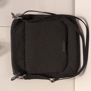Vera Bradley Black Carson Mail Bag Crossbody